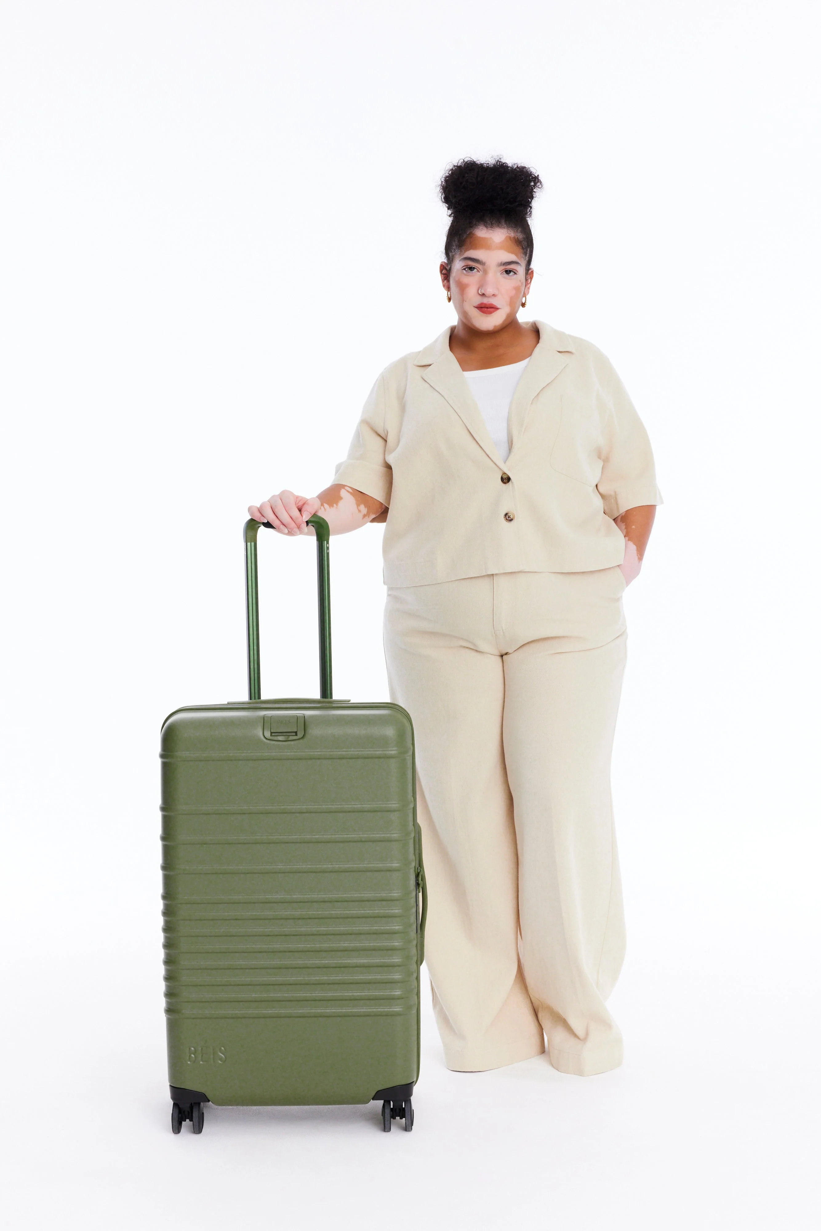 The Medium Check-In Roller in Olive - Image 5