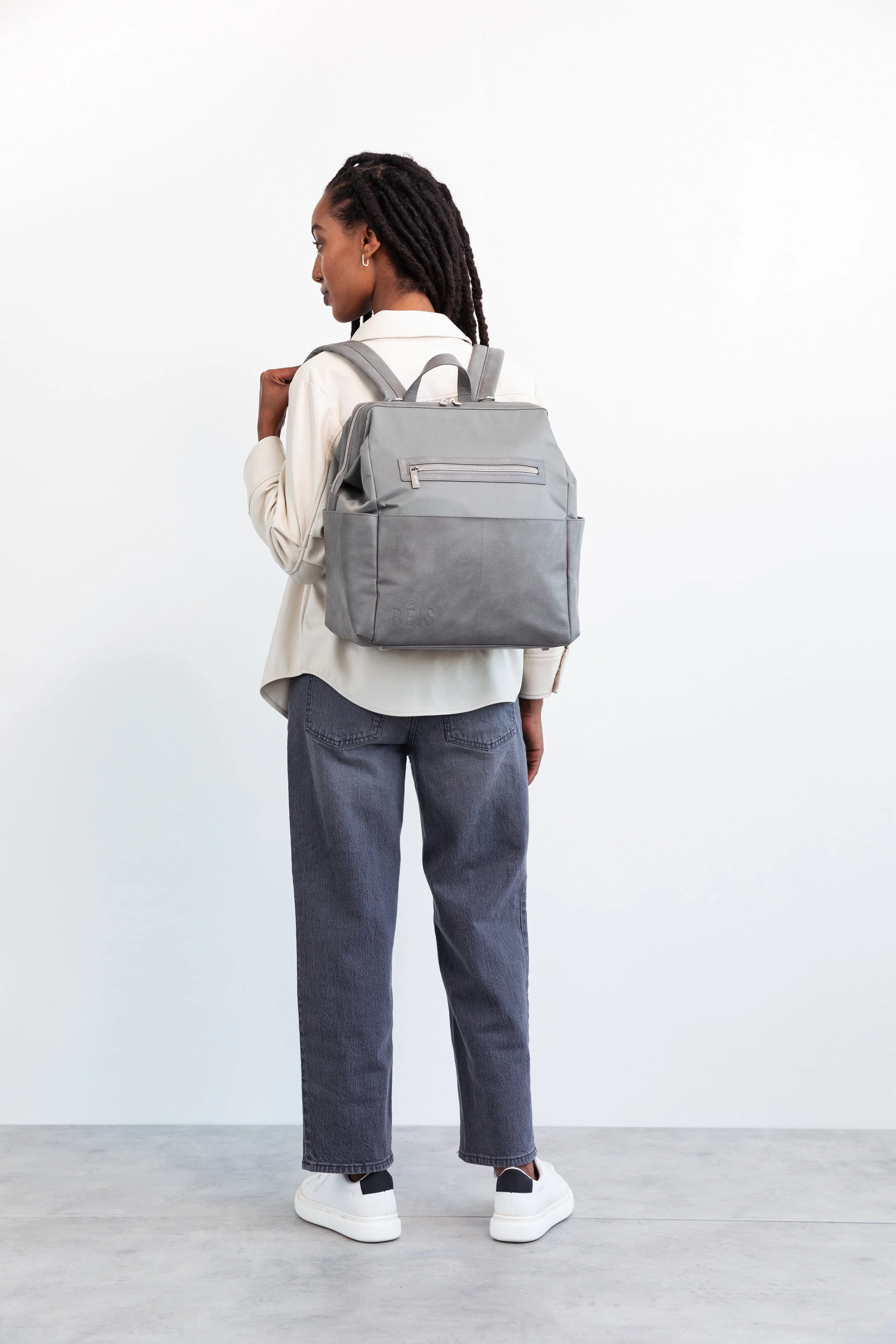 The Backpack Diaper Bag in Grey - Image 11
