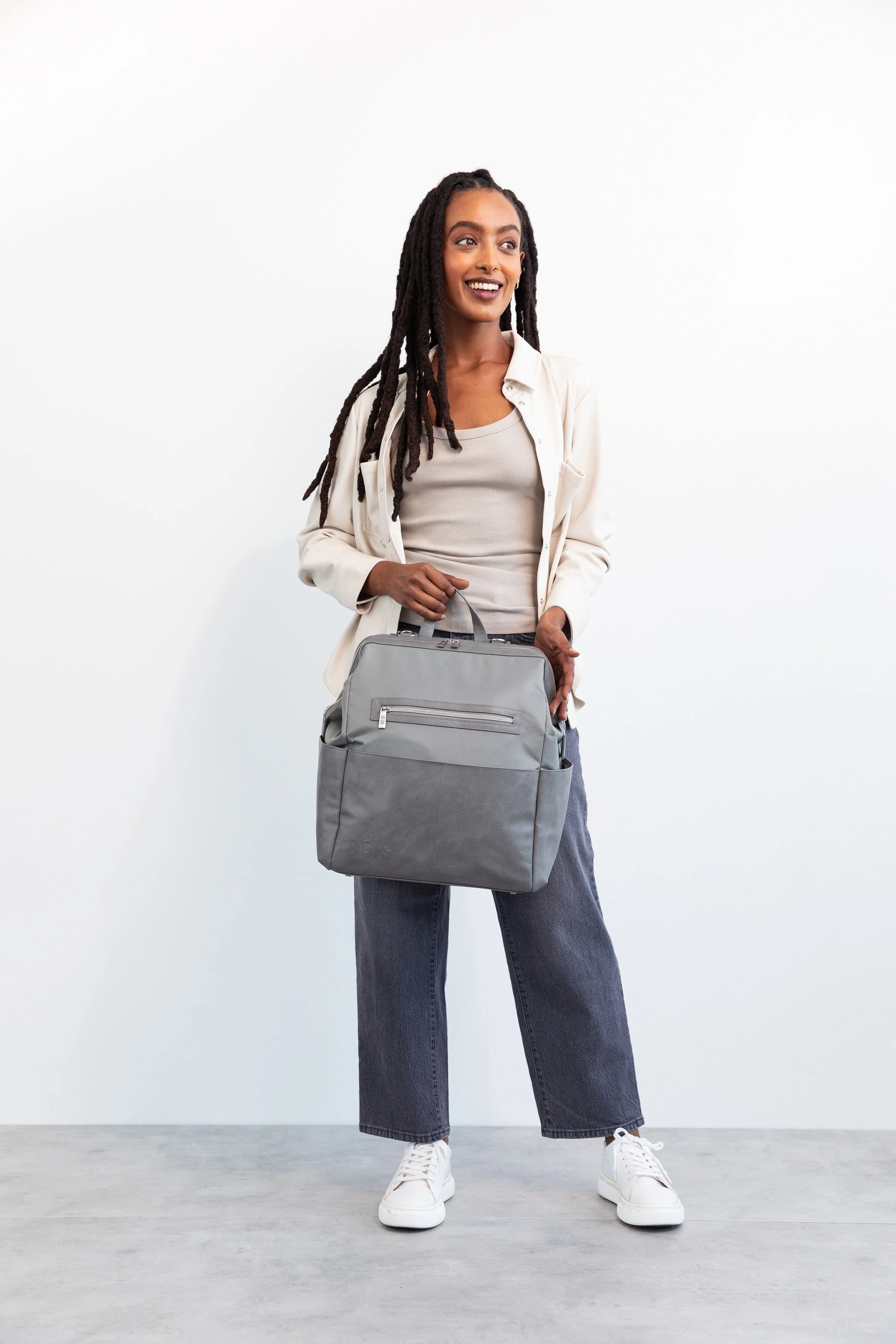 The Backpack Diaper Bag in Grey - Image 18