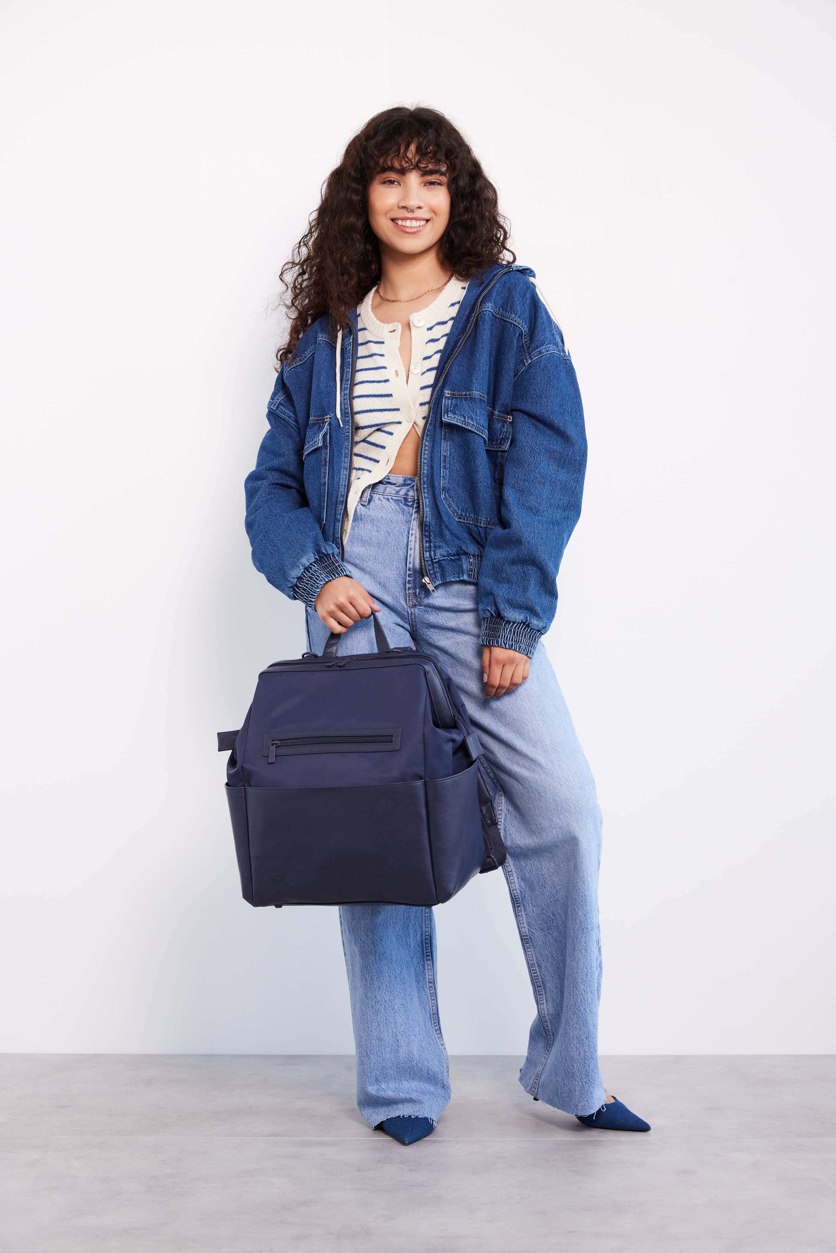 The Backpack Diaper Bag in Navy - Image 12