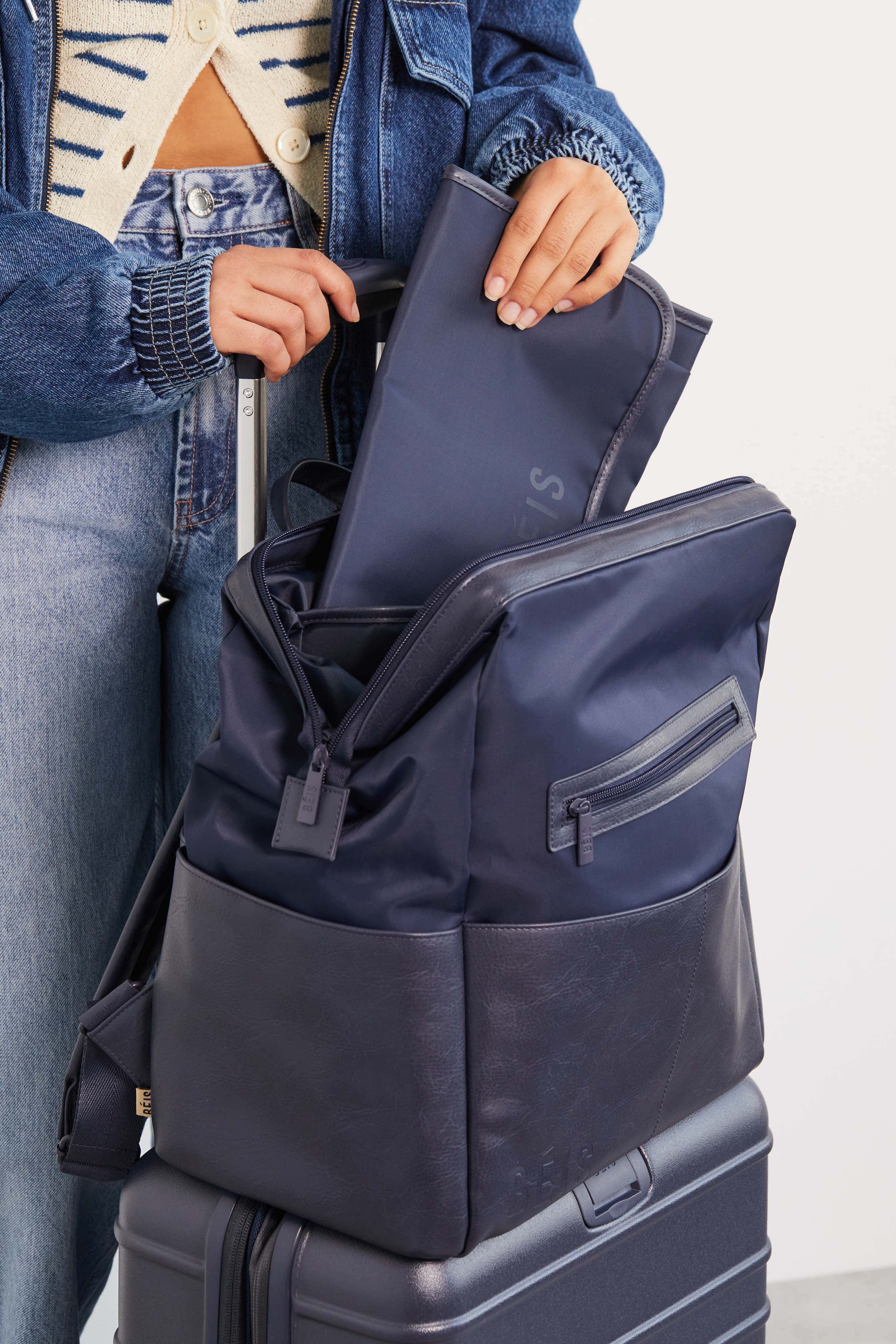 The Backpack Diaper Bag in Navy - Image 7