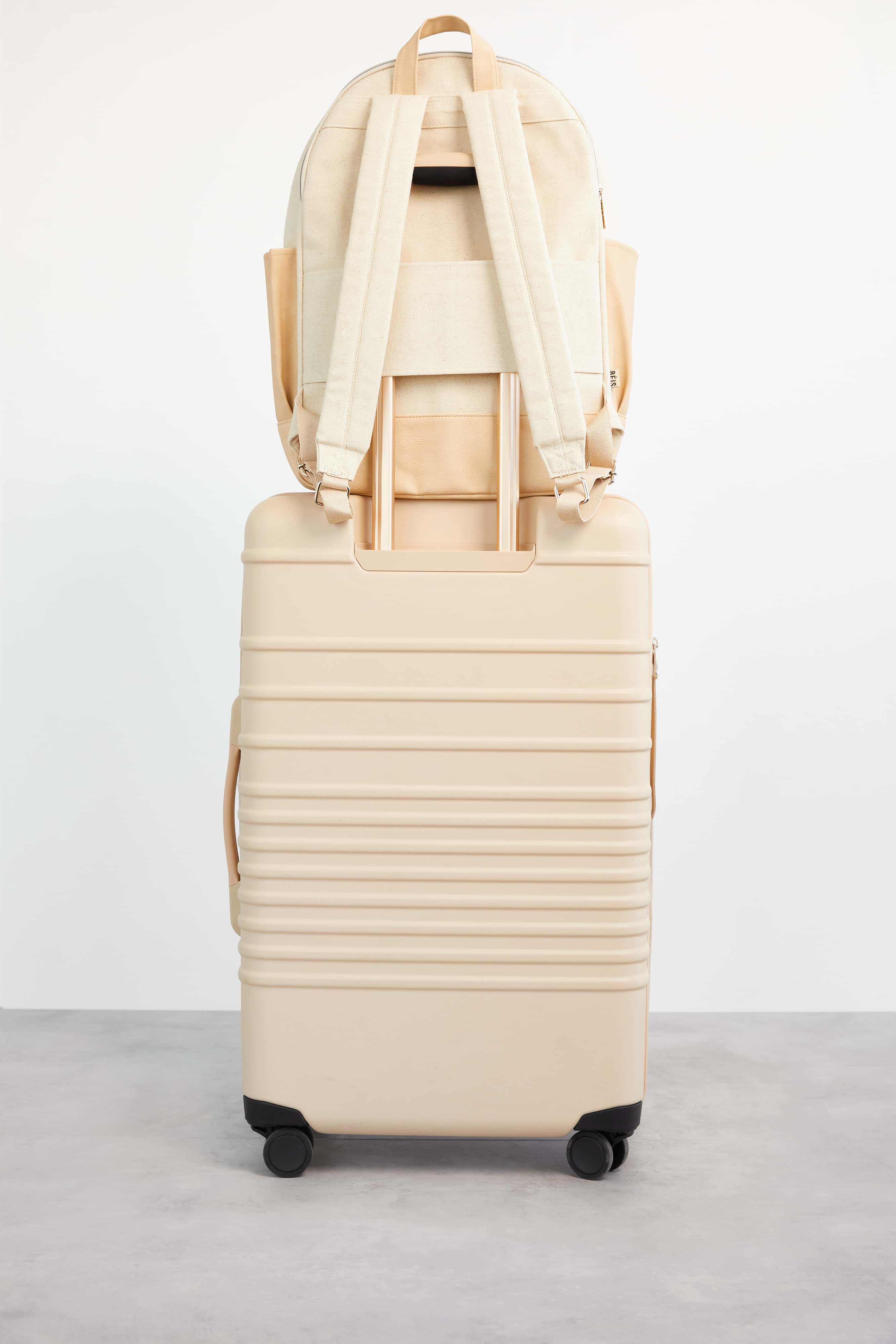 The Travel Backpack in Beige - Image 16