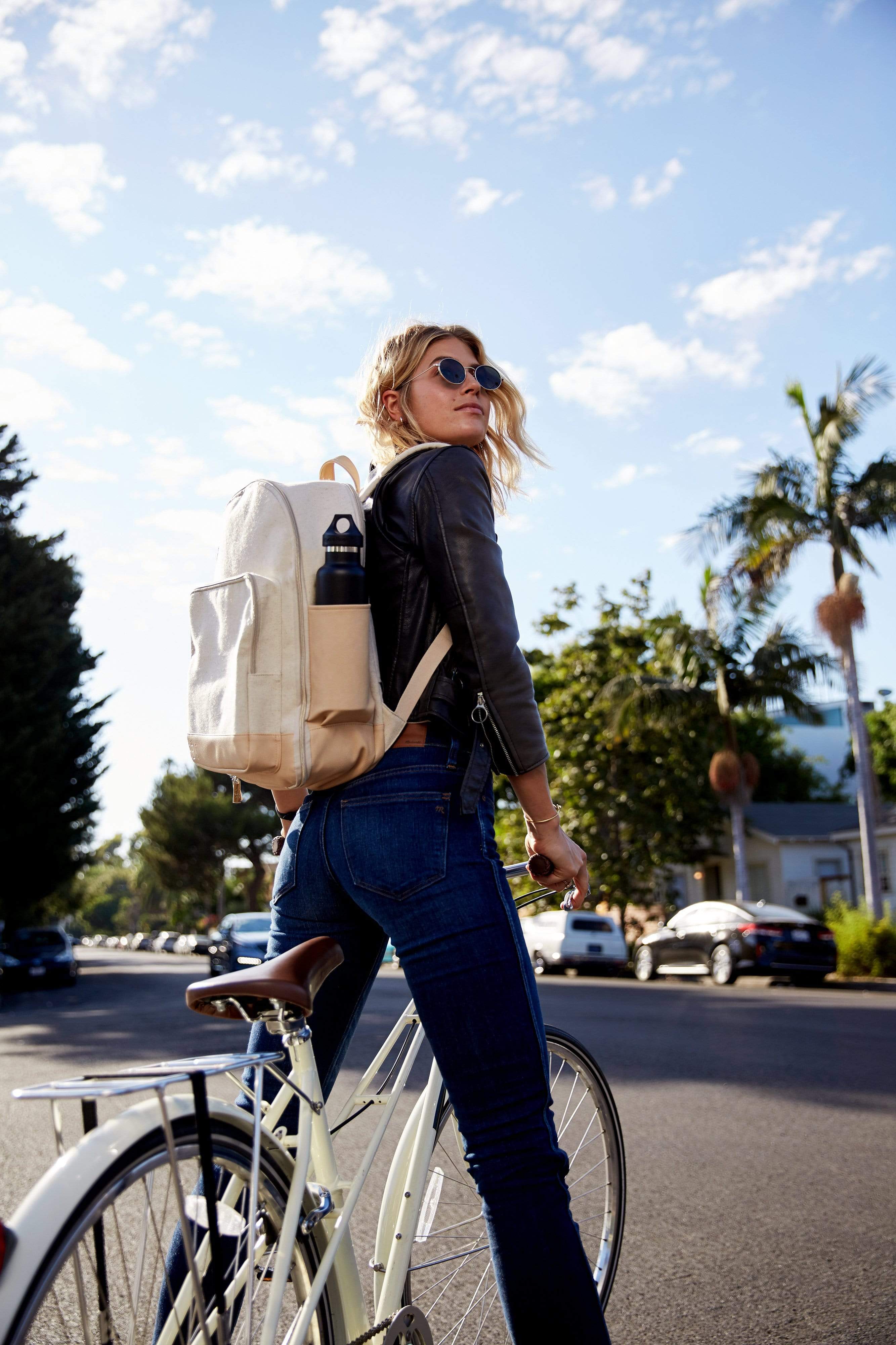 The Travel Backpack in Beige - Image 18