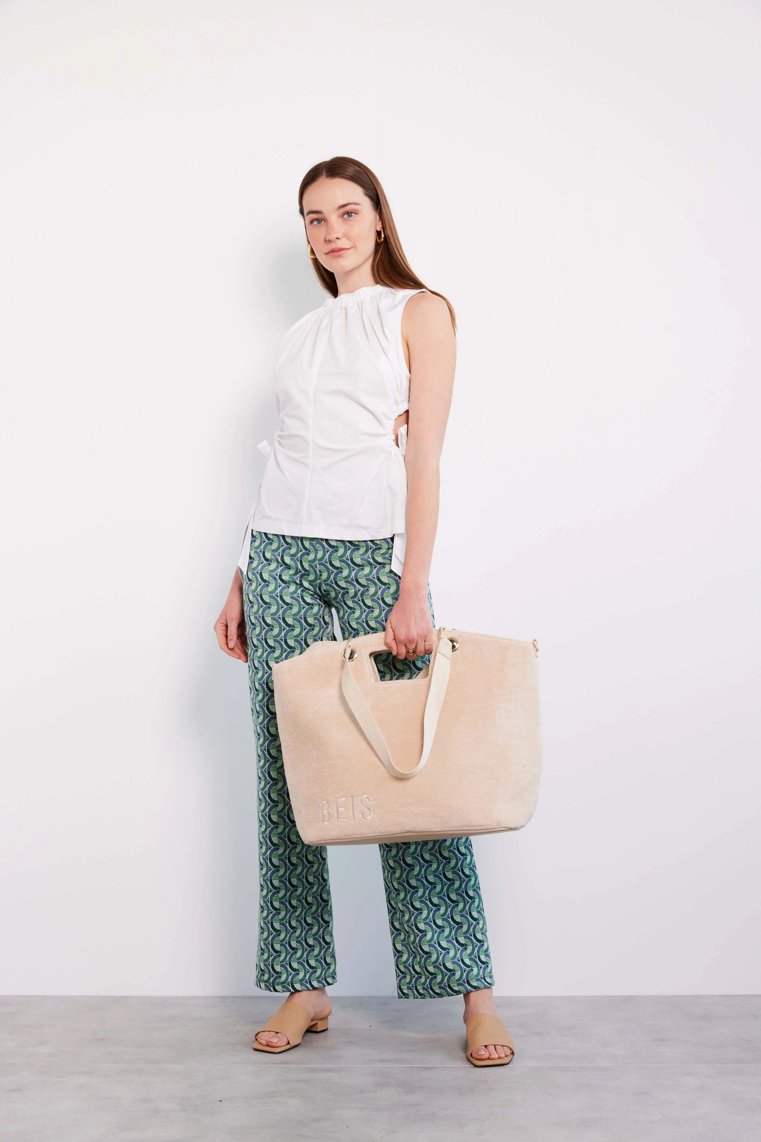 The Terry Tote in Beige - Image 12